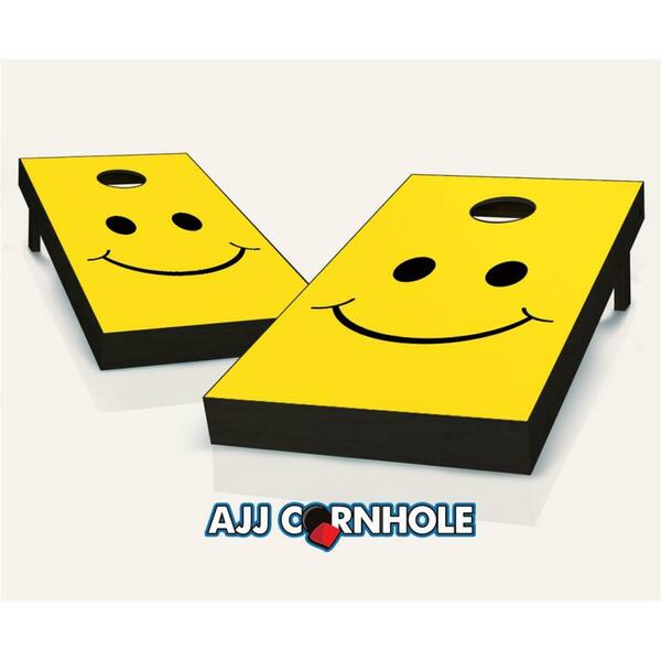 Mkf Collection By Mia K. Farrow Smiley Theme Cornhole Set with Bags - 8 x 24 x 48 in. 107-Smiley